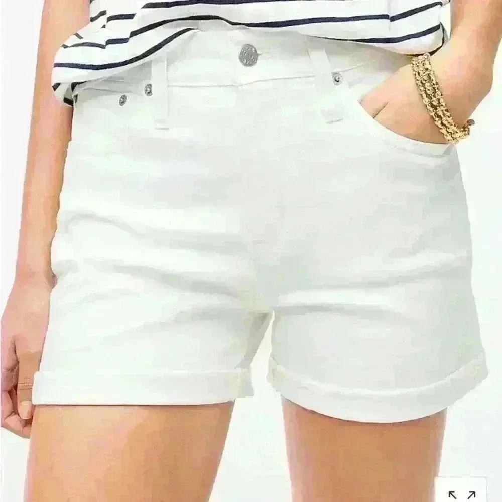 J.Crew Classic denim short in white NWT
